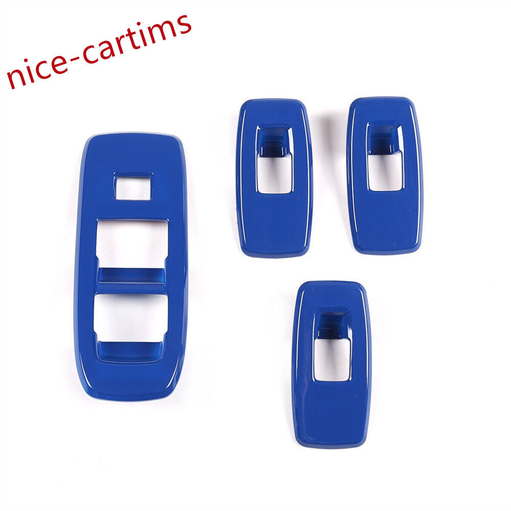 Blue ABS Window Lift Switch Button Panel Trim for Ford Ranger 2015-22 Accessorie