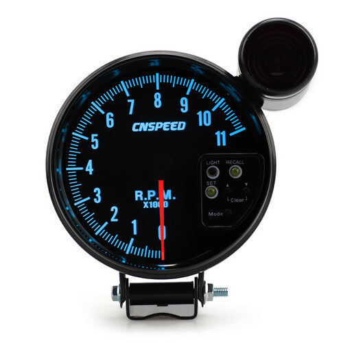 5-inch JDM Sport Black 11K PRM Tachometer Black Face 7-Color Specification + Shift Lamp