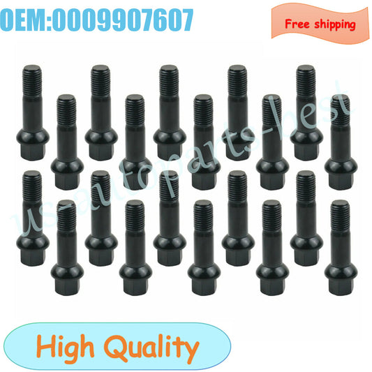 20x Black Lug Bolts Nuts for Benz ML550 S500 GLK350 S550 CL500 GL450 0009907607