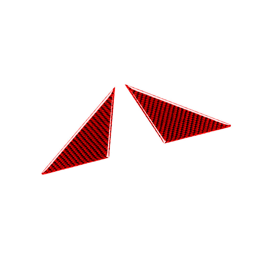 Red Carbon Fiber A-Pillar Triangle Trim for Porsche Taycan 2019-2022