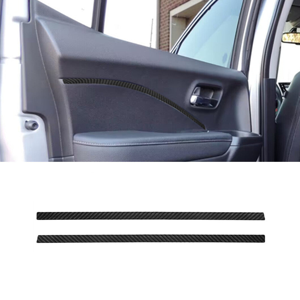 2X Carbon Fiber Rear Door Panel Strips Cover Trim for Honda Ridgeline 2017-2020