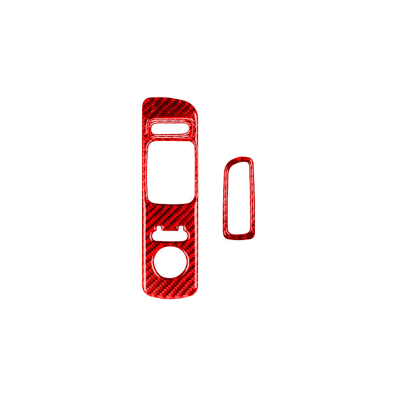 Red Carbon Fiber Window Switch Lift Panel Cover Trim for Honda S2000 2004-2009