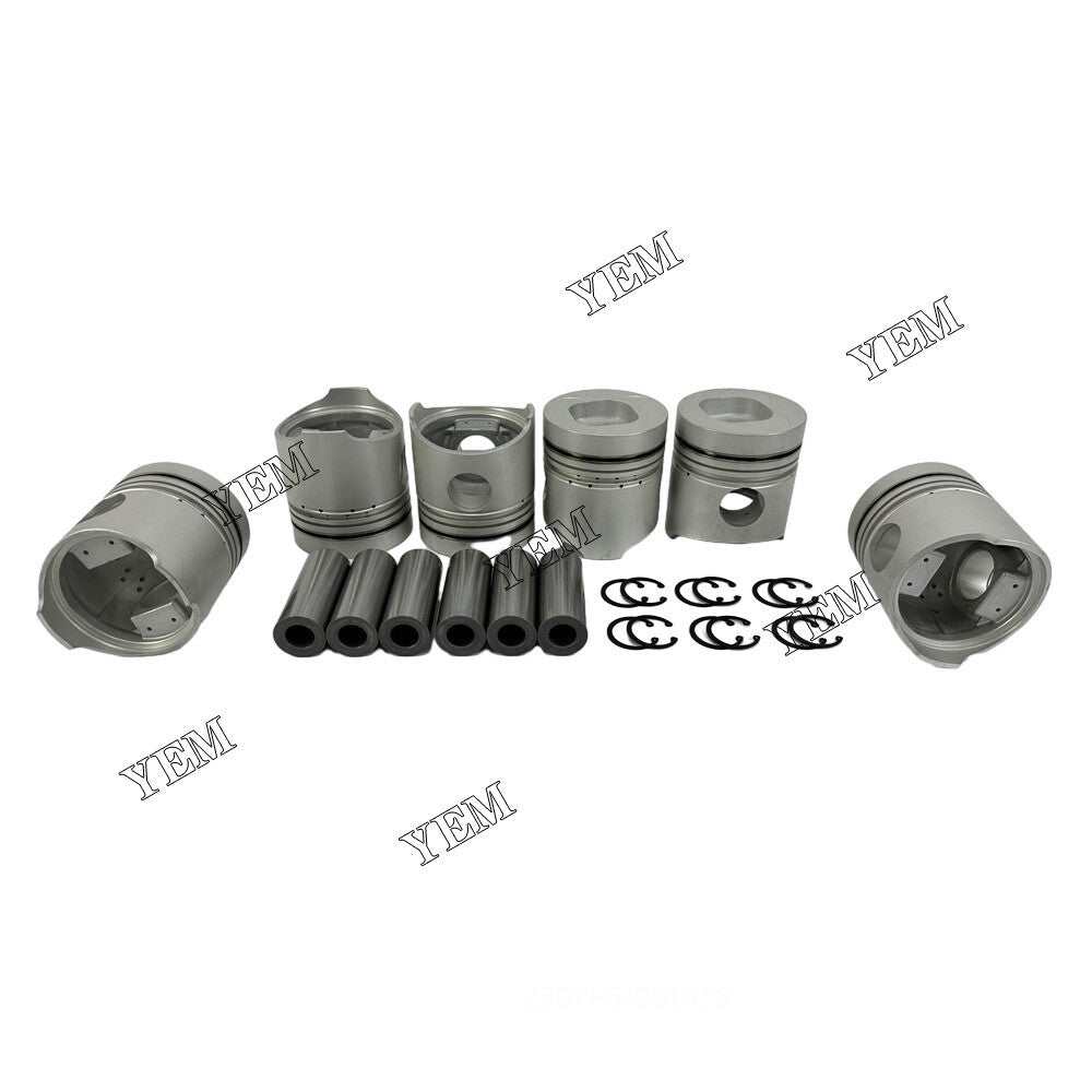 6PCS 6BB1 Engine Piston With Pin for Isuzu Engine Rebuild Kit Aftermarket Parts