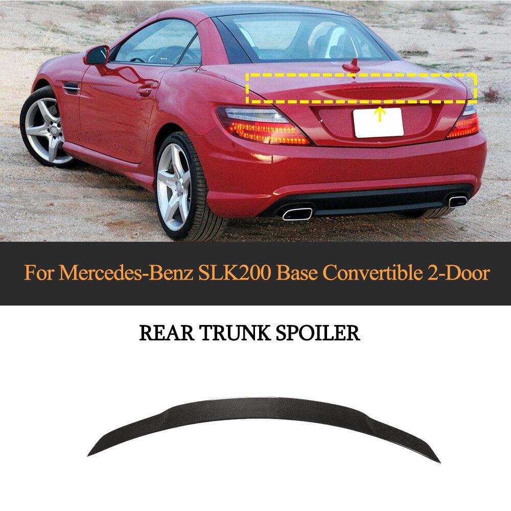 Rear Trunk Spoiler Lip for Benz R172 SLK Class11-16 SLC Class 16-19 Carbon Fiber