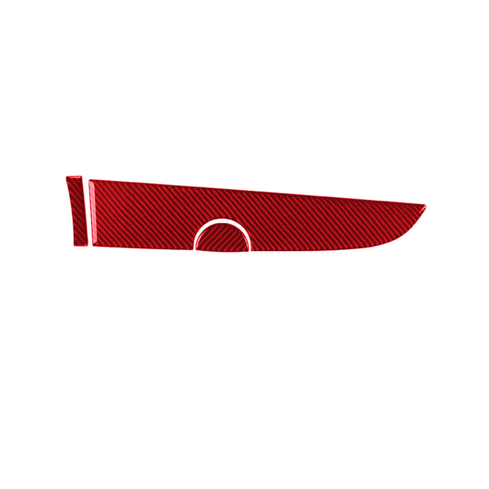 Red Carbon Fiber Interior Passenger Dashboard Cover Trim for Fiat 500 2012-2015