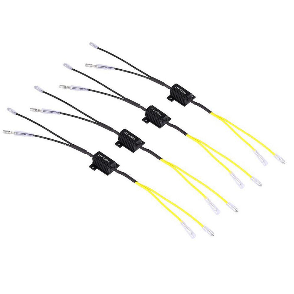 4-Piece Motorcycle Turn Signal Indicator LED Load Resistor Flashing Light Universal
