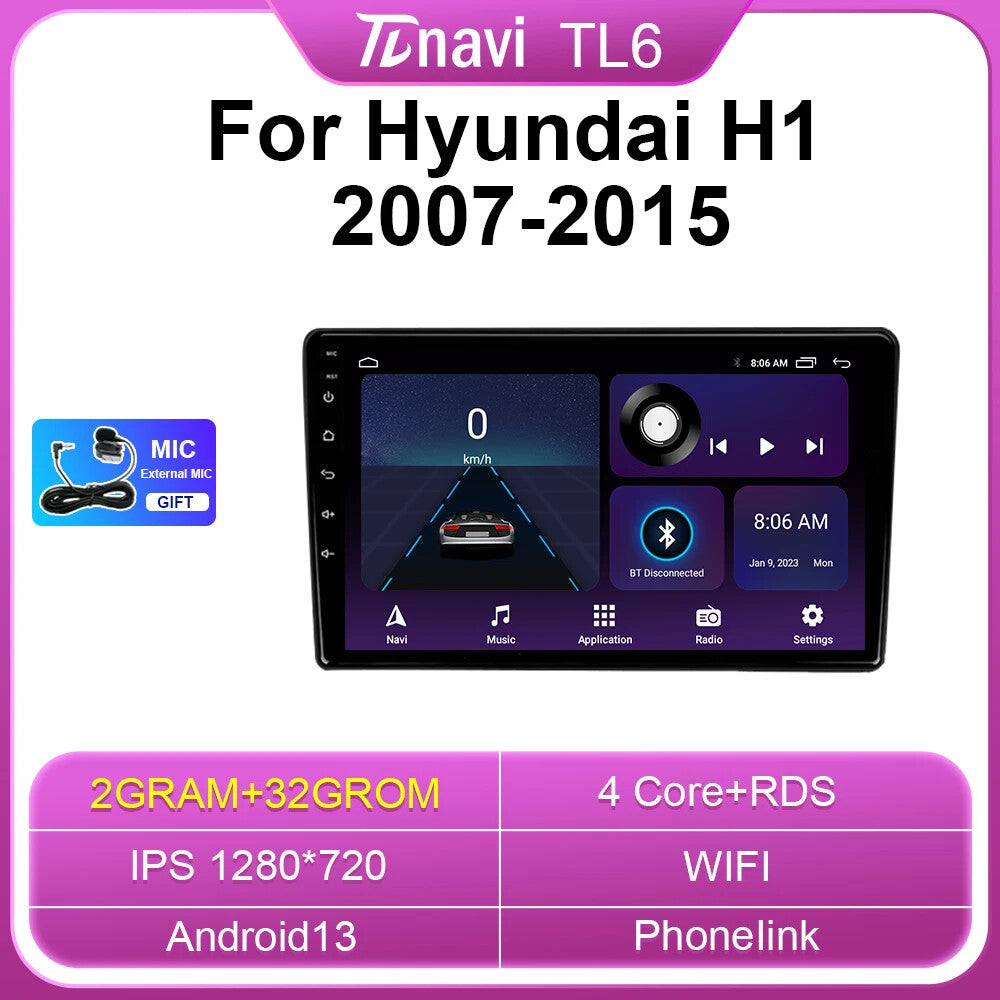 for Hyundai H1 II 2 TQ Grand Starex 2007-2015 Android Car Radio Video Player GPS