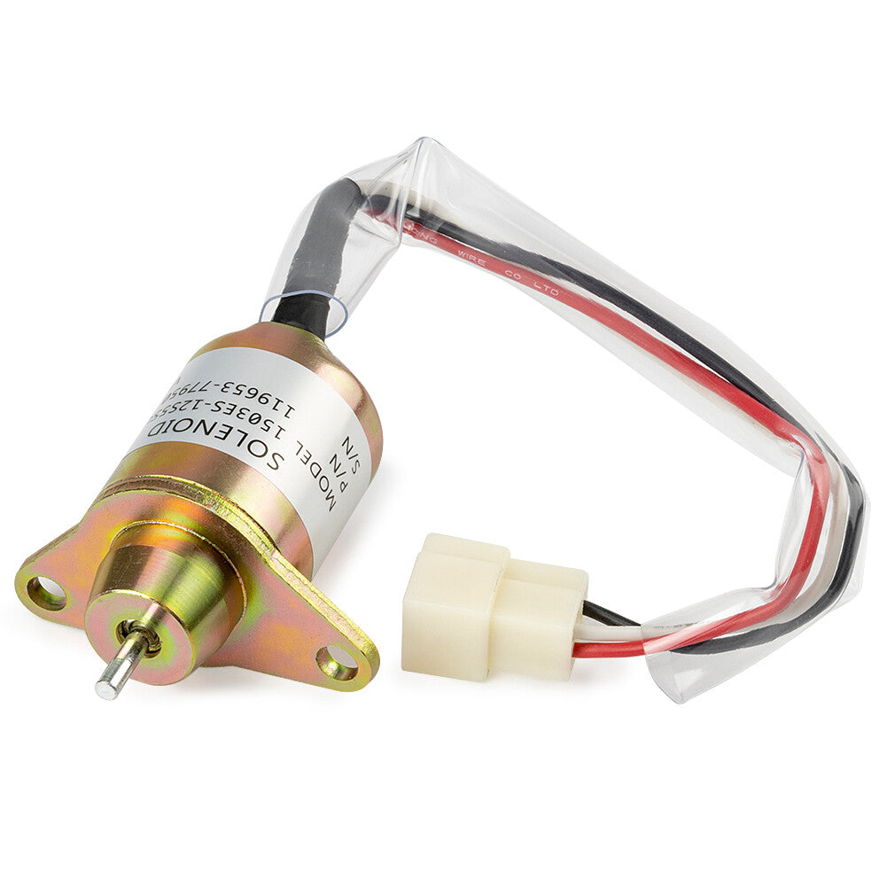 Fuel shut-off solenoid valve 1503ES-12S5SUC5S, compatible with Yanmar 119653-77950