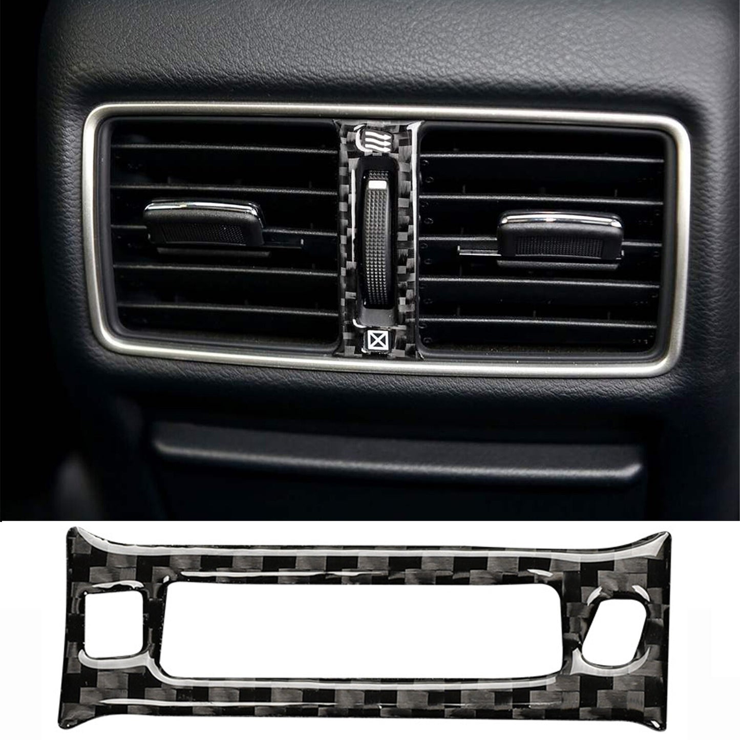 for Infiniti Q50 Q60 2013-2018 2019 2020 Carbon Fiber Rear Air Vent Outlet Cover