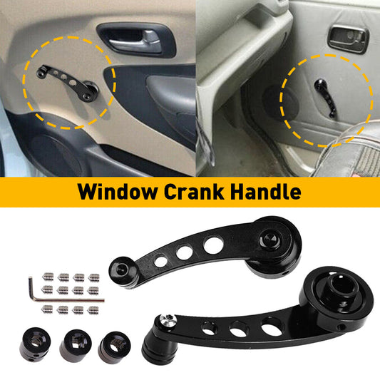 Black steel billet aluminum window crank spring universal for car, truck, and glass doors
