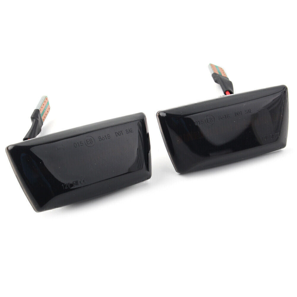 2PCS Dynamic LED Side Marker Light Black Shell for Opel Astra H MK5 Zafira B MK2