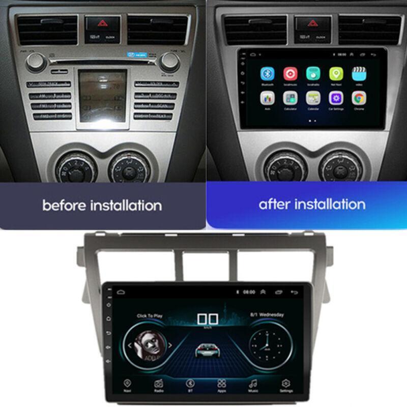 Auto Radio GPS Navi 9 Android 11 Stereo BT FM for Toyota Yaris Sedan Vios Belta