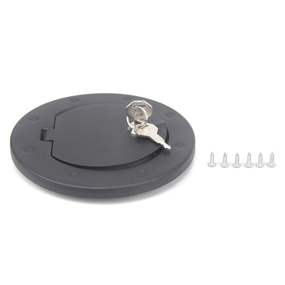 for Jeep for Wrangler JK 2007-2017 Locking Gas Tank Fuel Filler Cover Cap With Key