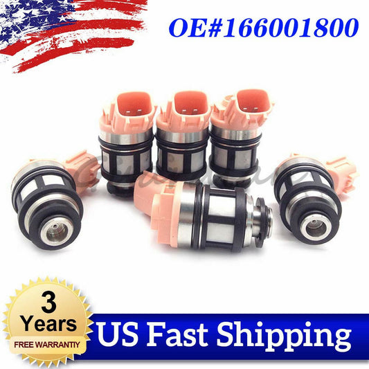 6PCS Fuel Injector 166001800 Set for INFINITI QX4 for Nissan Frontier Xterra Quest