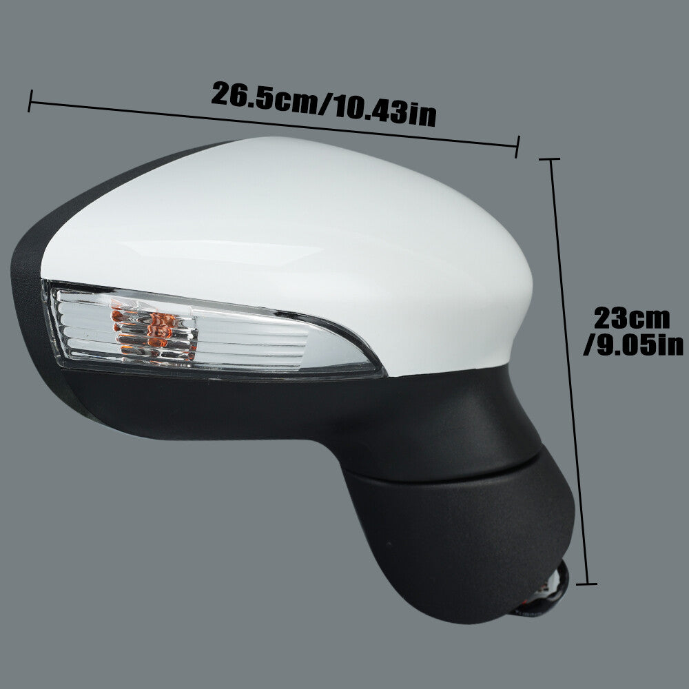F¨¹r for Ford Fiesta MK7 2008-2012 Rechts Spiegel Beheizbar Manuell Spiegelglas Wei?