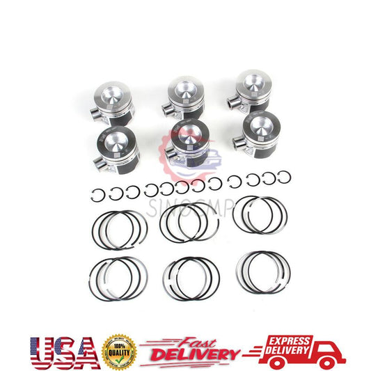 6PCS Pistons Kit for VW Touareg for Audi A4- for A8 Q5 Q7 3.0 TDI ¦µ83.01/30mm 059107065DF
