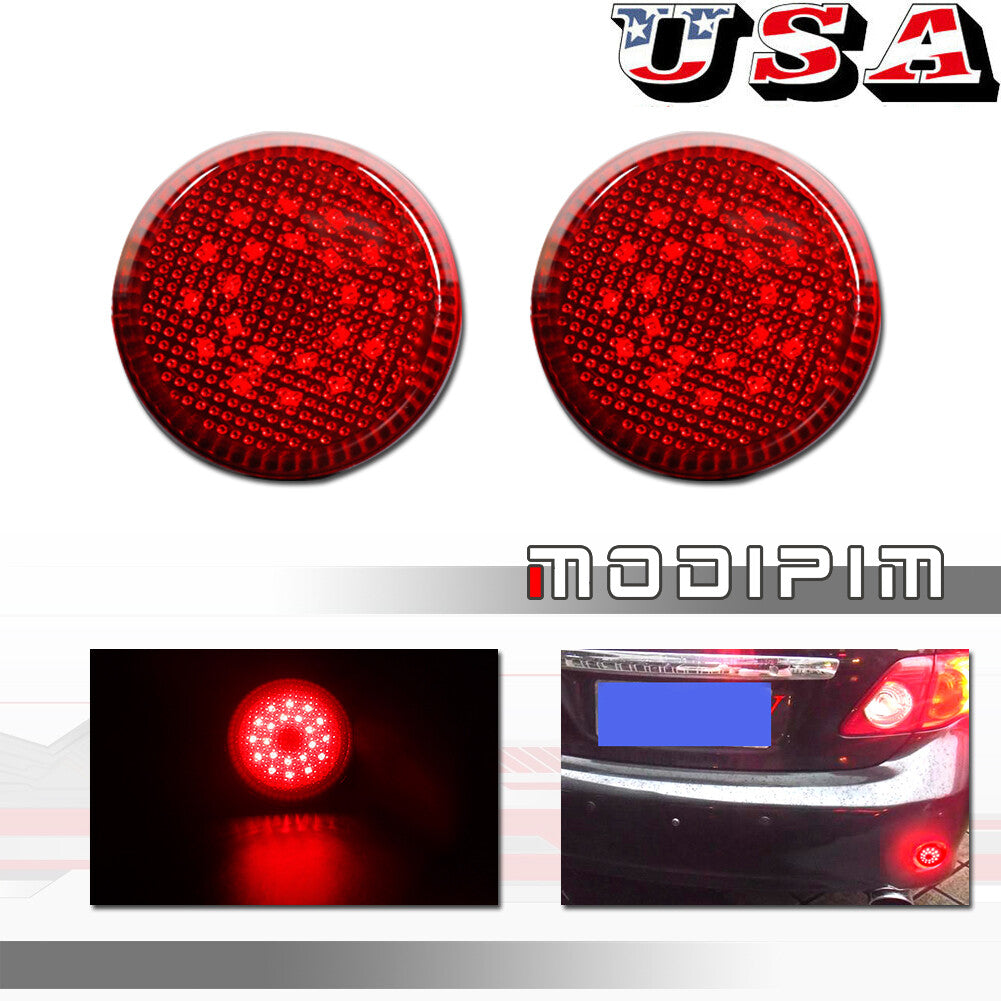 Red-lens LED rear bumper reflector lights for Toyota for Corolla 2007-2010