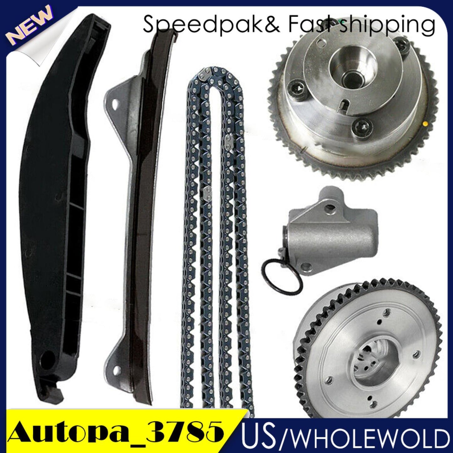 Engine Timing Chain Kit CVVT Gear Fits for Kia Soul for Hyundai for Elantra 1.8L 2.0L L4