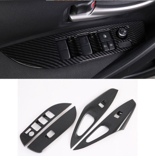 for Toyota for Corolla Hatchback 2019-20 Carbon Fiber Door Window Switch Cover Trim