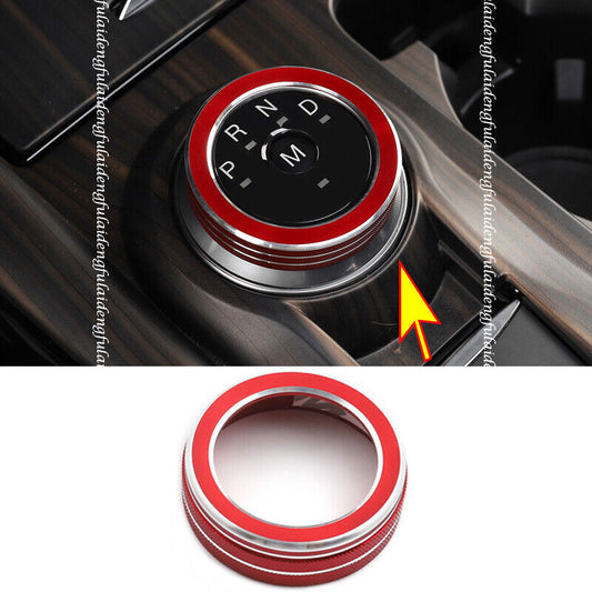 for Ford Explorer 2020-2022 Red Inner Console Gear Shift Knob Ring Cover trim