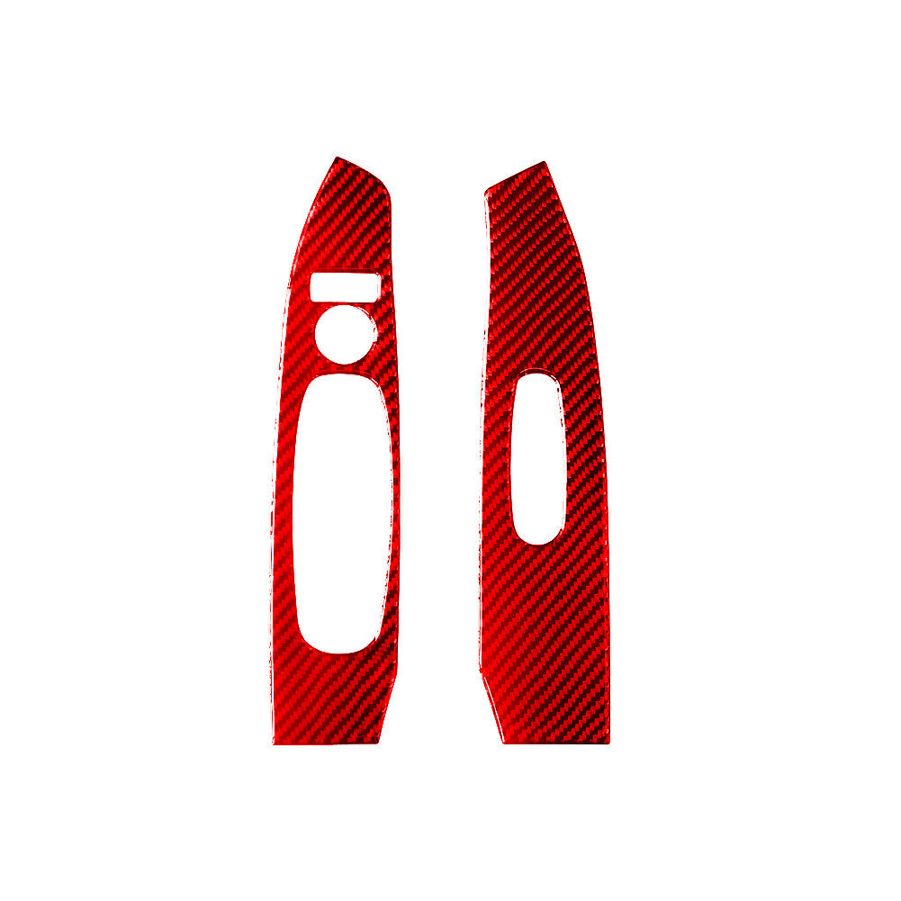 Red Carbon Fiber Front Door Window Control Panel Cover for Nissan Altima 2019-22