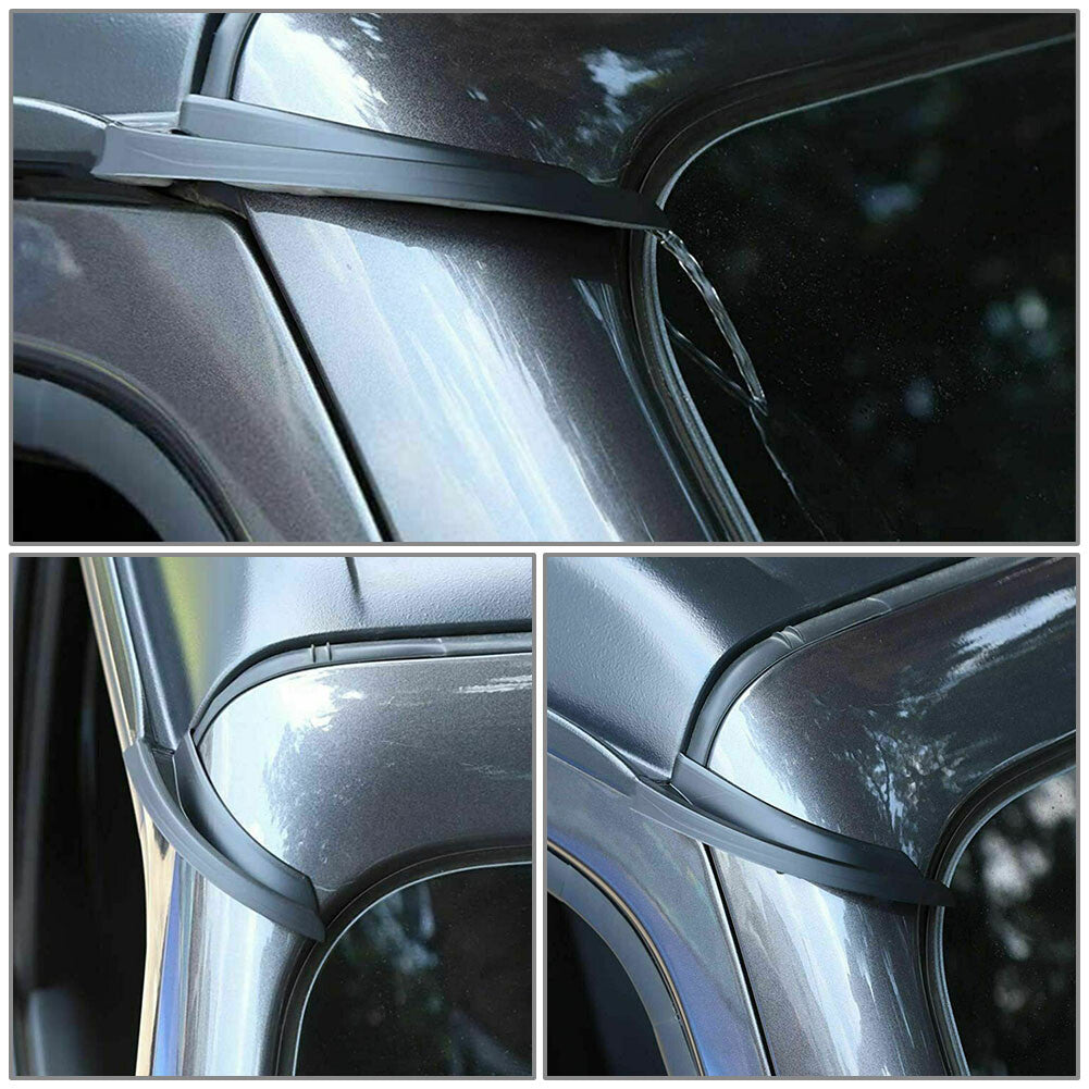 Water Rain Gutter Extension Trim for Jeep for Wrangler JL 2018 - 2021 Car Auto 2pcs