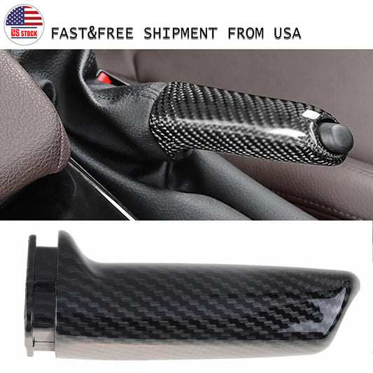 Carbon fiber style handbrake lever cover for BMW E46, E90, E92, F30, F20, F80