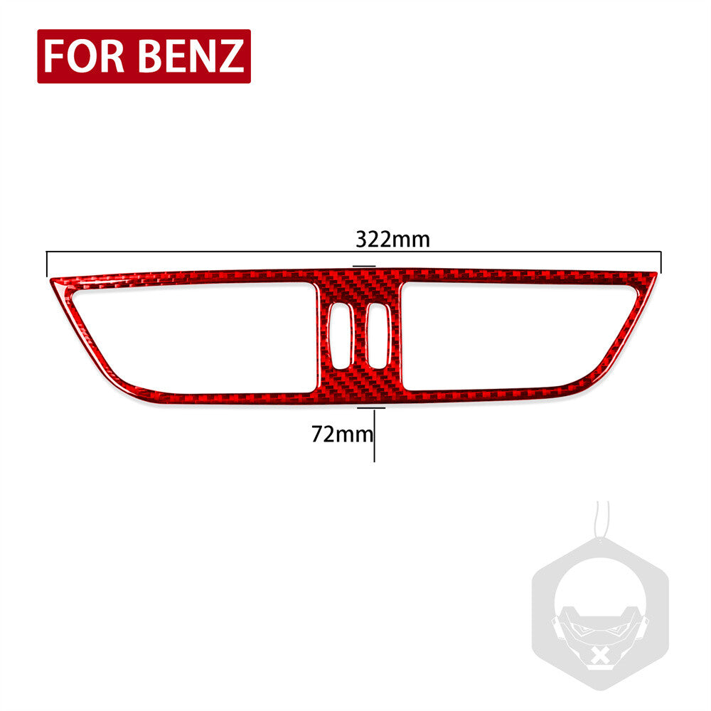 Red Carbon Fiber Center Air Vent Outlet Trim Fit for Benz CLS Class C219 2004-09