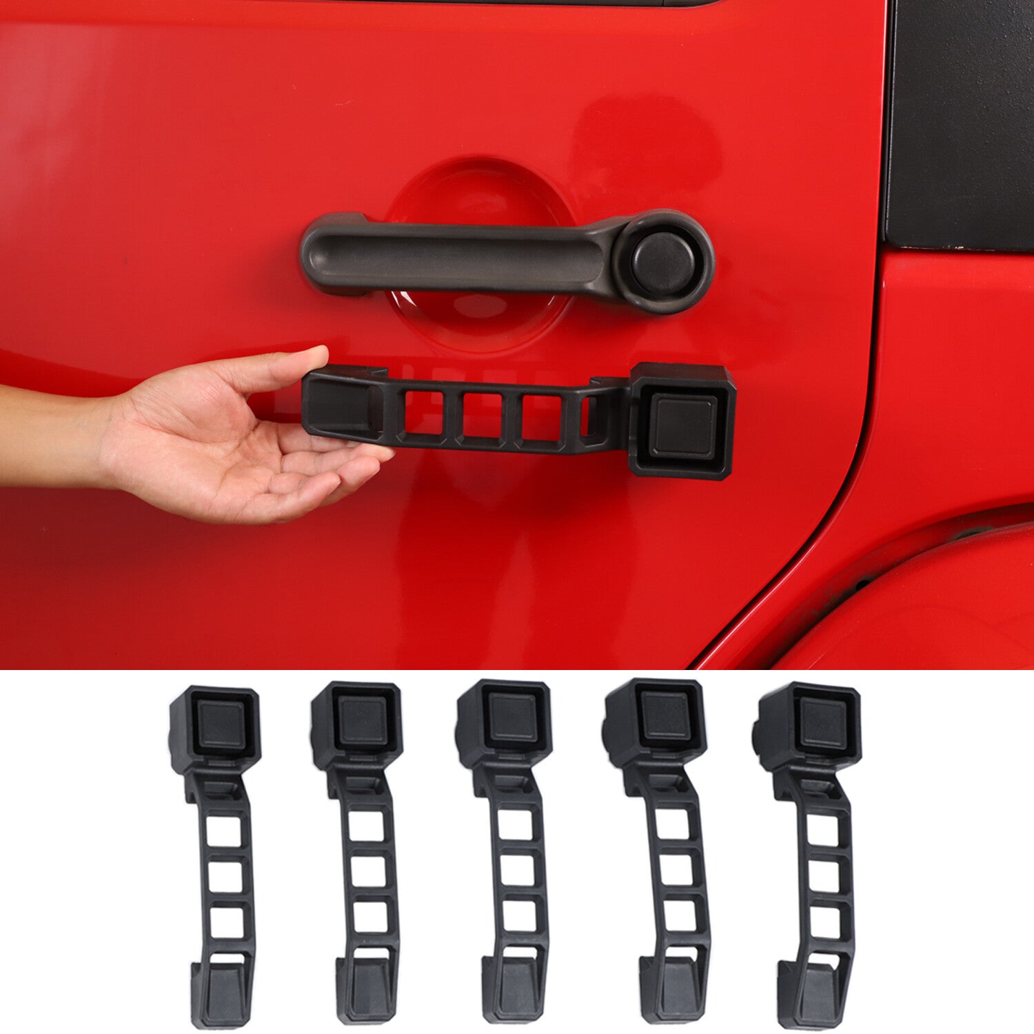 Black Exterior Door Handles for 2007-2018 for Jeep for Wrangler JK 2/4 Door Replament