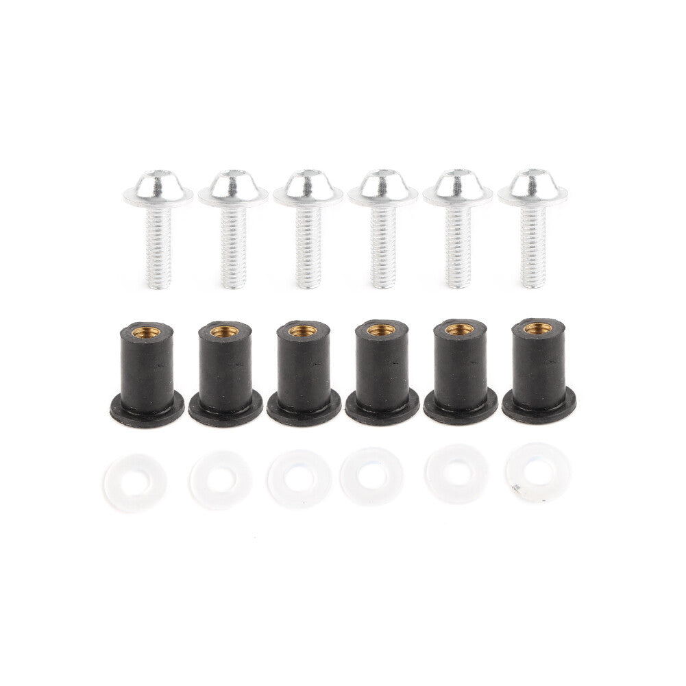 Windshield Windscreen Bolts Screw Fixing Kit Fit for Honda CBR250R CBR300R Silver