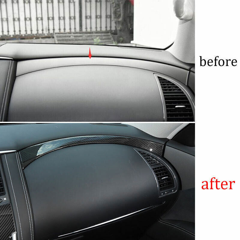 Middle Console Dashboard Strip Trim for Nissan Armada Y62 2017-2020 Carbon Fiber