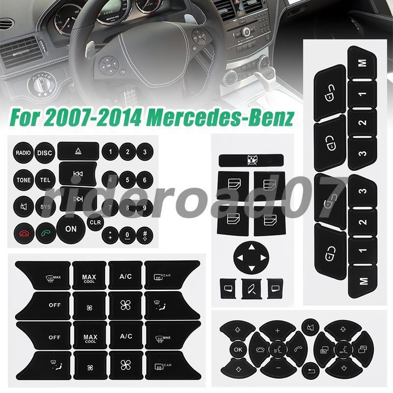 Radio Stereo Worn Peeling Button Repair Kit Decals Stickers for Benz