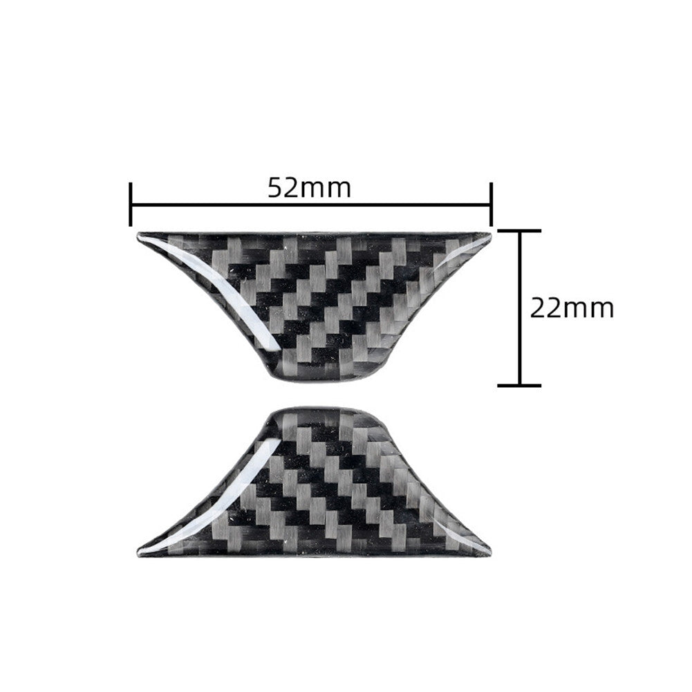 2x Carbon Fiber Interior Central Cup Holder Cover Trim for Mazda CX-9 2016-2022