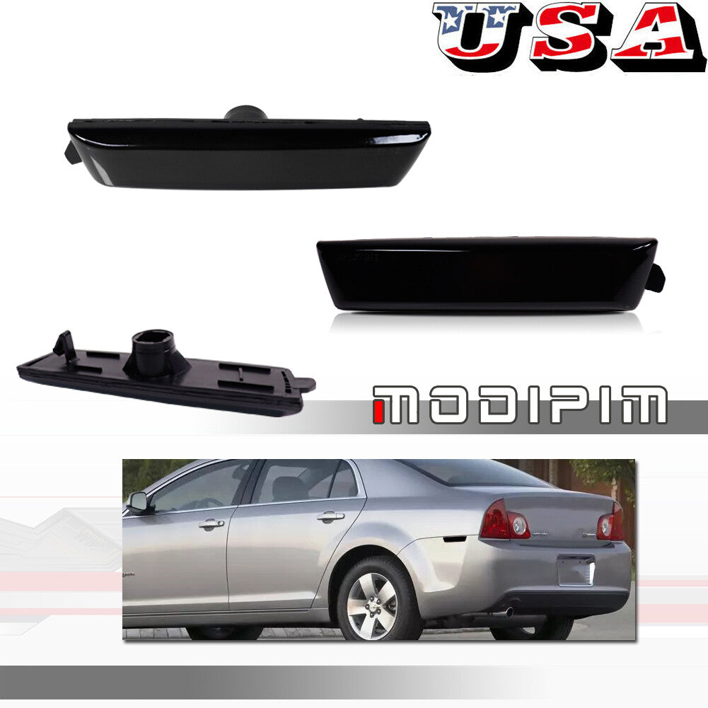 Smoked Lens Rear Cover Side Marker Light Housing Kit for 2008-2012 for Chevrolet Malibu