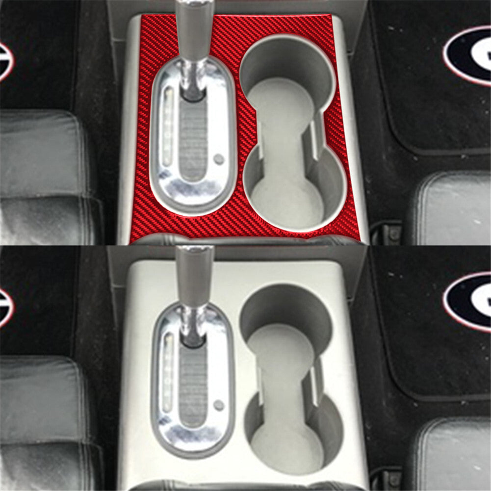 Red Carbon Fiber Interior Console Gear Shift Cover Trim for Ford F150 FX4 04-08