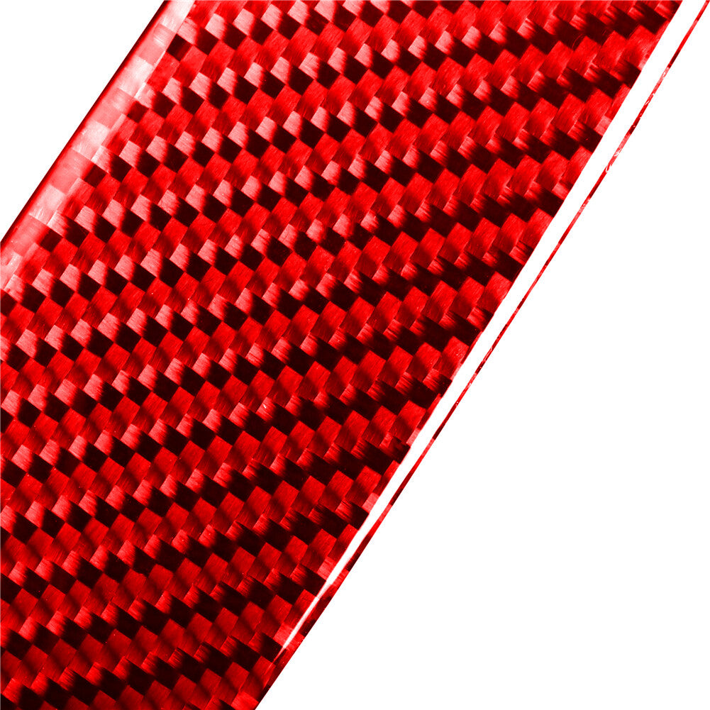 Red Carbon Fiber Window Switch Button Cover Trim for Volvo V60 2010-2017 Type Ｂ