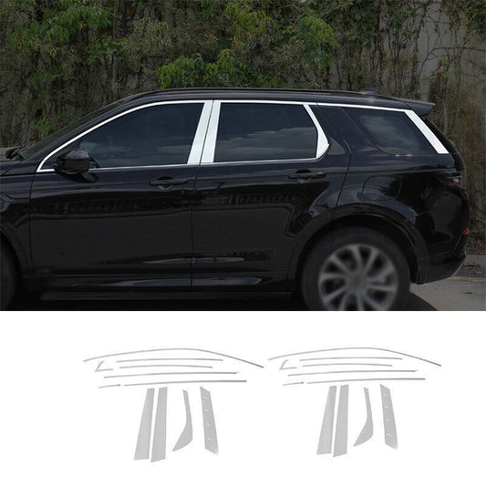 Silver Steel Windows Post Sill Molding Strip Trim 22X For Discovery Sport 20-25