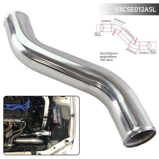40 Degree Z / S Shape Aluminum Intercooler Air Pipe Piping Tube hose 63mm 2.5