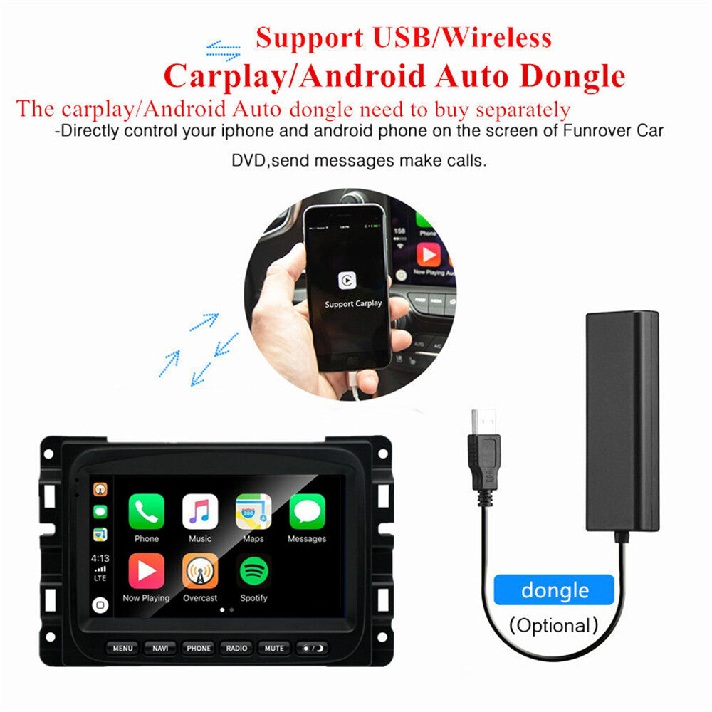 7 Android Stereo Radio GPS Wifi for Dodge for Ram 2013-2018 for Jeep Compass 2017-2020