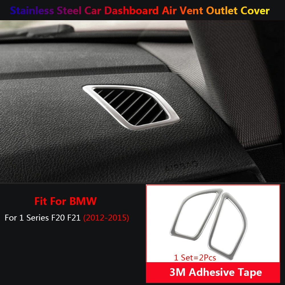 Stainless Steel for BMW 1 Series F20 Car Dashbaord AC Air Vent Outlet Cover Trim