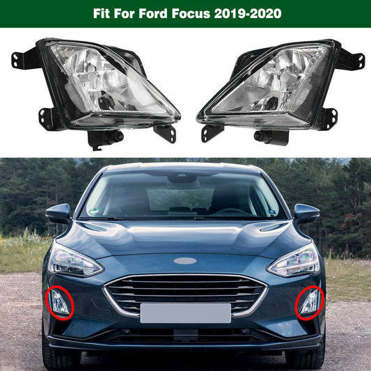 Fog Lights Front Bumper Driving Lamps Clear Lens Pair for Ford Focus 2019-2020