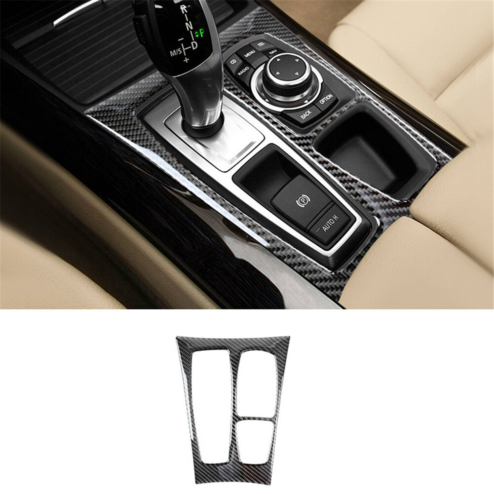 Carbon Fiber Gear Shift Frame Cover Trim for BMW X5 E70 X6 E71 2011-2013 Type B