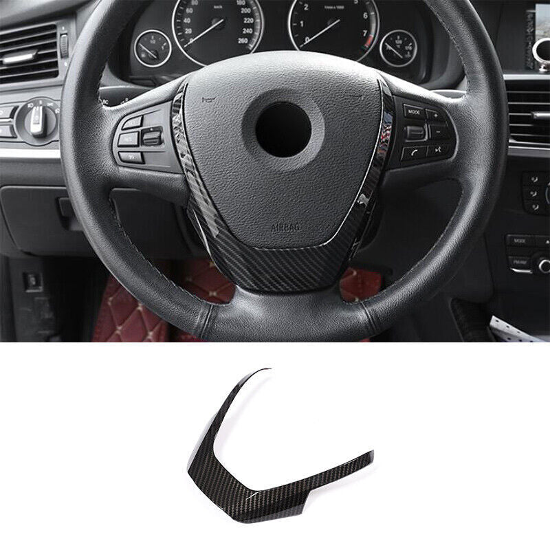 for BMW X3 F25 2011-2017 ABS Carbon Fiber Steering Wheel Sheet Frame Cover Trim