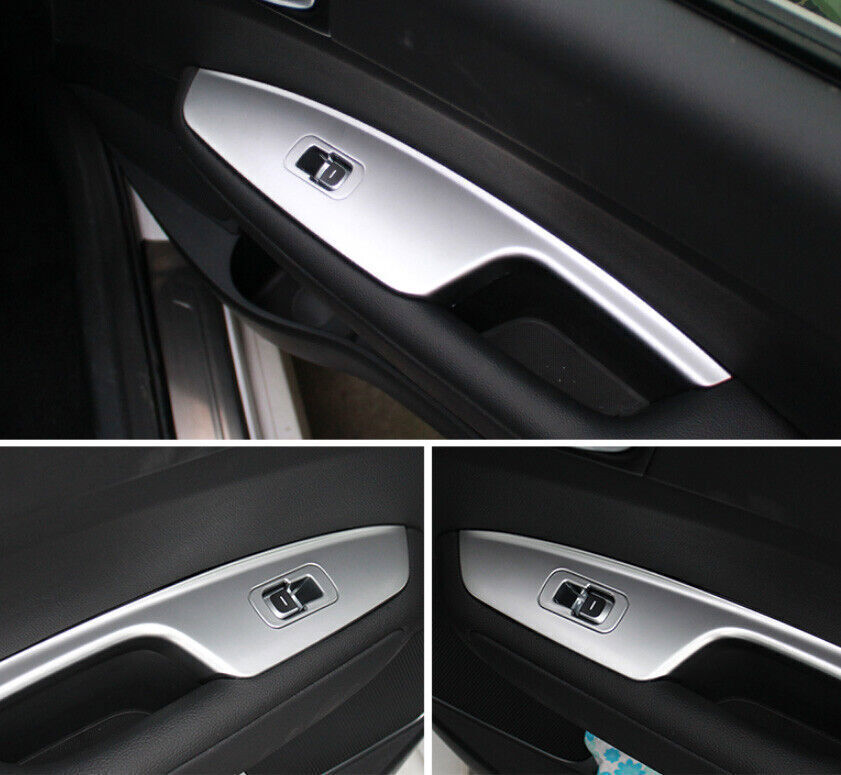 Glass Window Lifting Lock Panel Trim 4 for Kia K5 Optima 2016-2020 Matte Silver