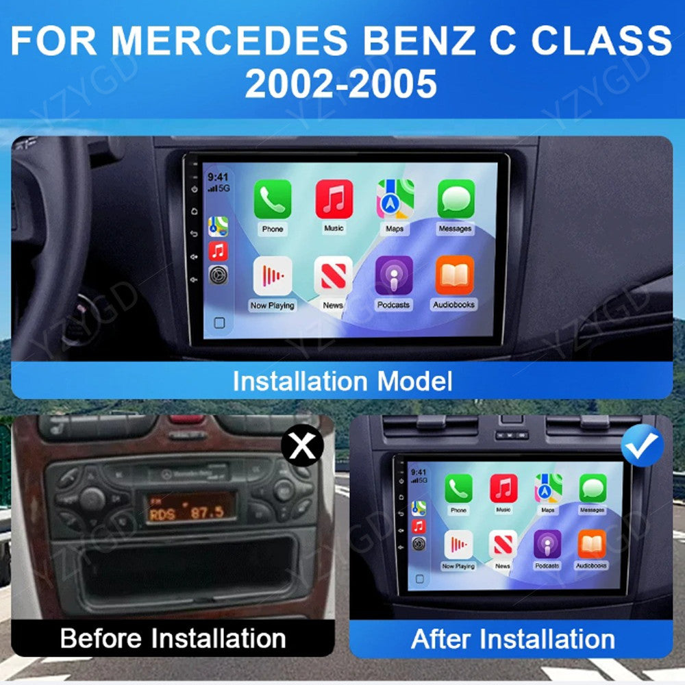 CarPlay Car Radio for Mercedes for Benz C Class W203 CLK 2002-2005 GPS Stereo Screen