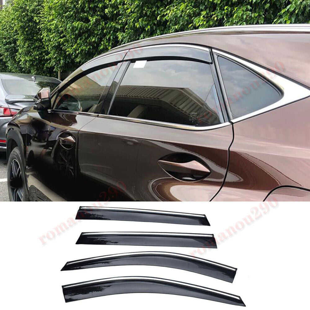 for Lexus NX200t 300h 15-21 Smoke Window Wind Visors Rain Guard Vent Deflectors