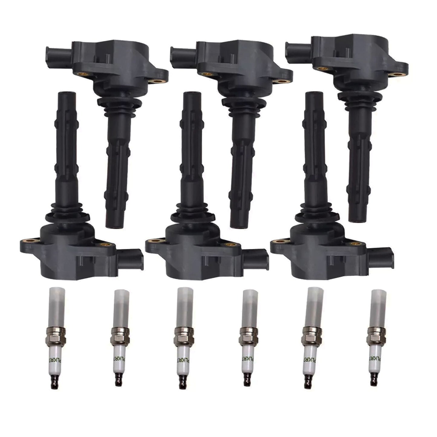 6PCS Ignition Coil  Spark Plug Car Replacement for Mercedes-Benz ML350 UF535