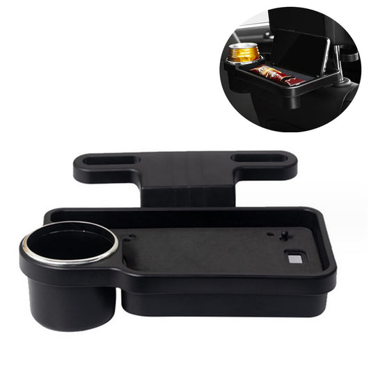 Car for Seat Back Organizer Storage Cup Holder Black ABS Tray Dining Table Foldable