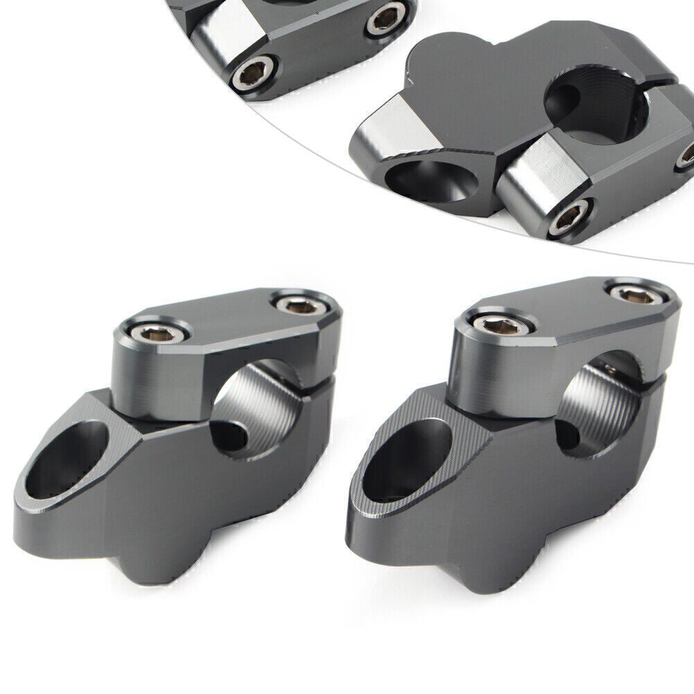 2pcs Motorcycle Handlebar Bar Extension Back Moved Up Handle Bar Riser Titanium