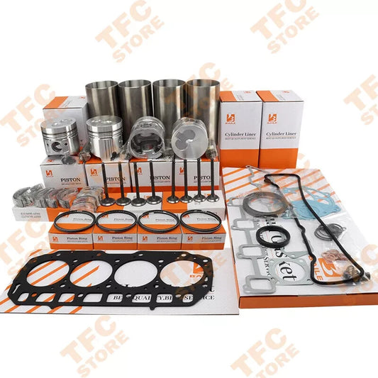Overhaul Rebuild Kit For Yanmar 4D98E Piston Ring Cylinder Liner Full Gasket Set